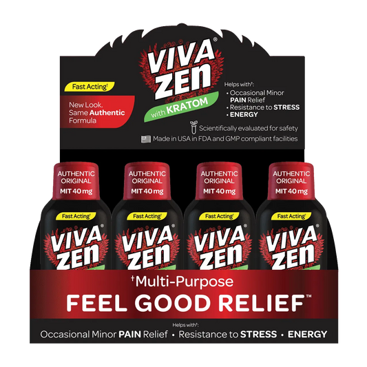 Viva Zen Yellow Kratom Shots 12ct /box