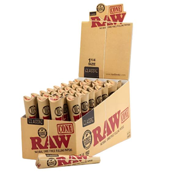 RAW Classic 1¼ Cones 6ct 32pk