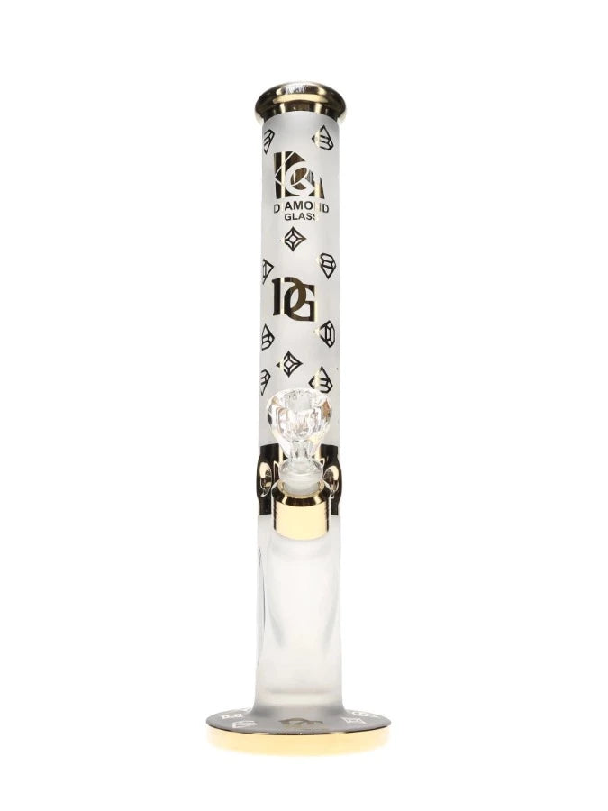 XD205 Diamond Glass Sandblasted Waterpipe 14"